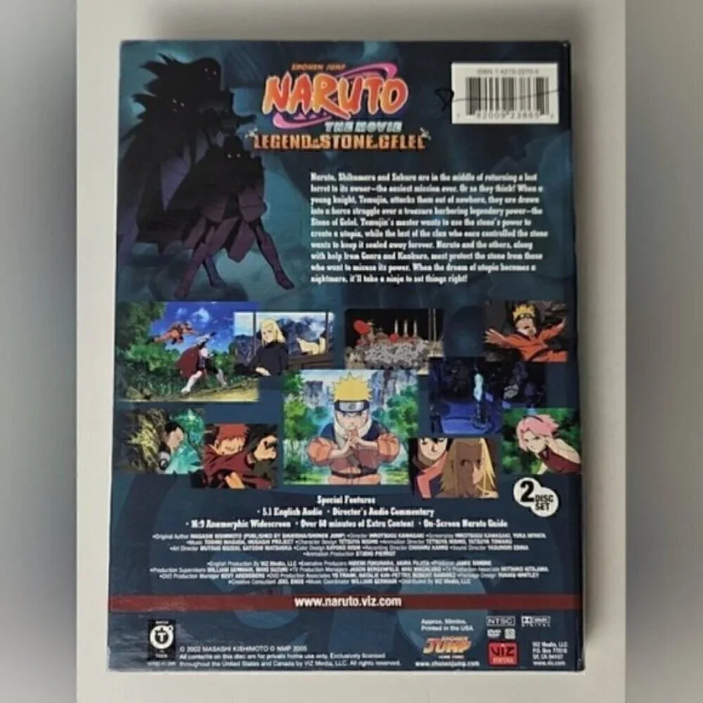 Naruto The Movie 2 Legend of the Stone of Gelel DVD 2 Disc Anime Film - Picture 2 of 4